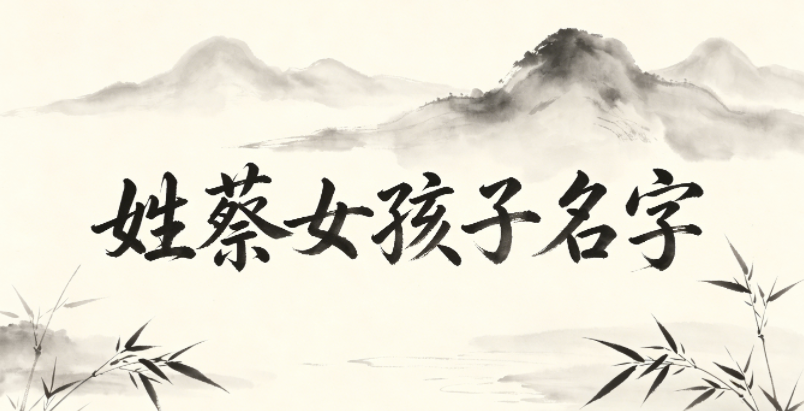 姓蔡女孩子名字有内涵