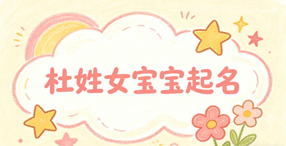 杜姓女宝宝起名独特寓意好