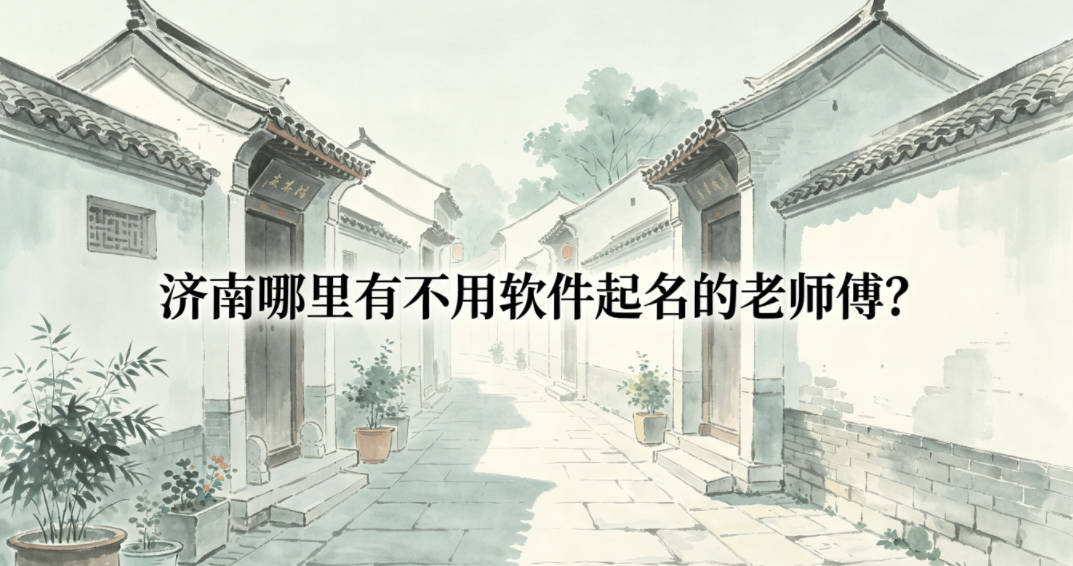济南哪里找不用软件起名的专业老师傅